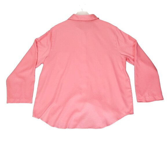 VICTORIA'S SECRET Womens PJ‎ Top Large Pink Leopard Animal Print Long Sleeves - Picture 2 of 5